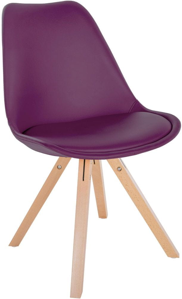BHM Germany Jedálenská stolička Sofia II, syntetická koža, fialová